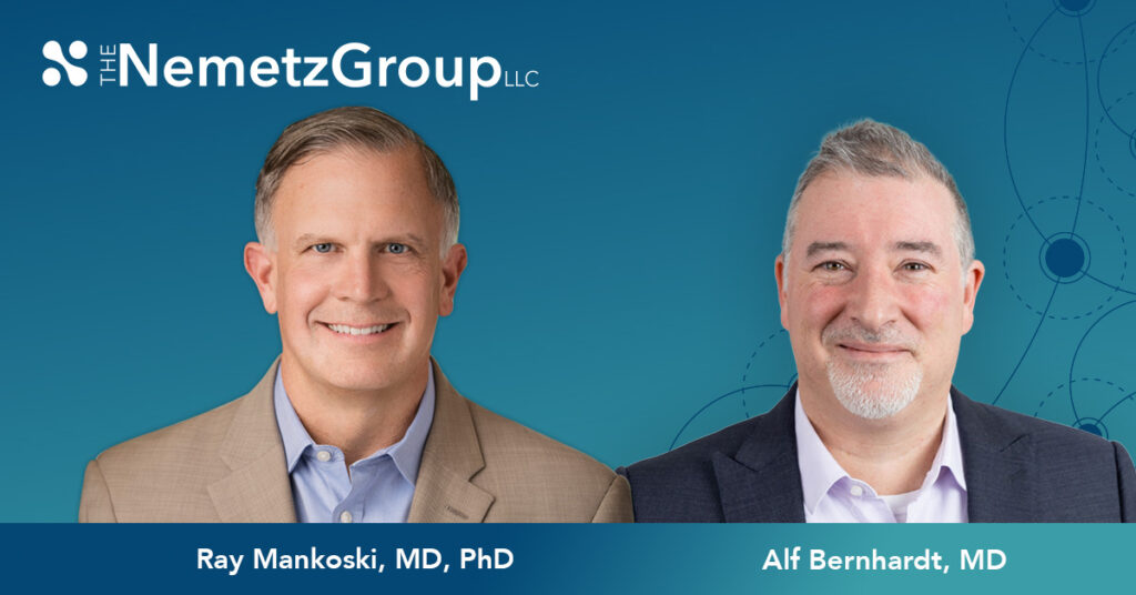 headshot collage with Ray Mankoski, MD, PhD and Alf Bernhardt, MD